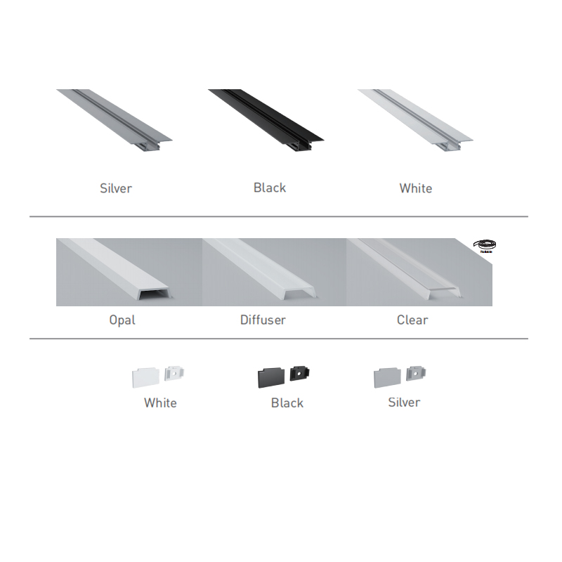 Drywall LED Channel Aluminum Profile For 12mm Single Color LED Strip Light Drywall LED Channel Aluminum Profile For 12mm Single Color LED Strip Light